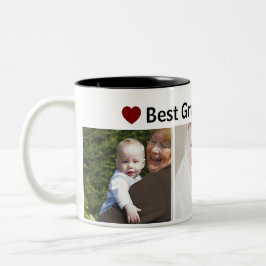 Best Grandma Ever 3Photo Collage Custom Två-Tonad Mugg