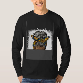 Best Grandma Ever Happy Women's Day Messy Bun Sunf T Shirt