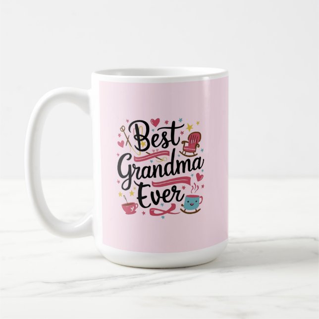Best grandma ever kaffemugg (Vänster)