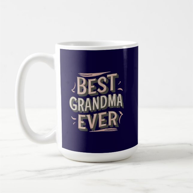 Best grandma ever kaffemugg (Vänster)