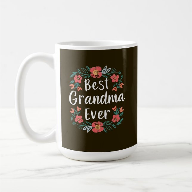 Best grandma ever kaffemugg (Vänster)