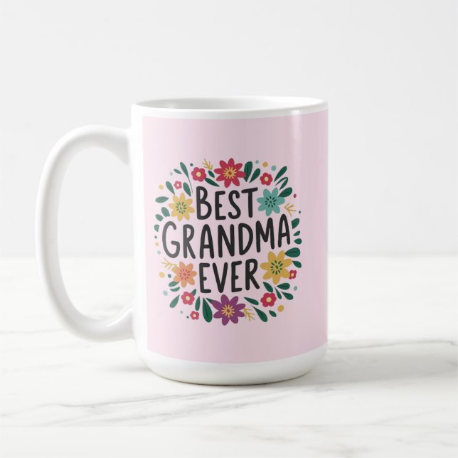 Best grandma ever kaffemugg (Vänster)