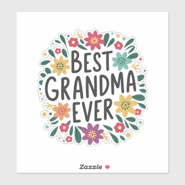Best grandma ever klistermärken (Ark)