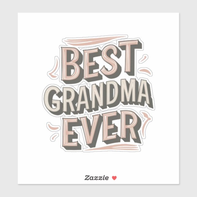 Best grandma ever klistermärken (Ark)