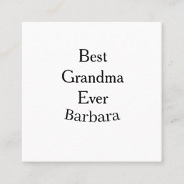 Best Grandma ever name date simple mothers day min Fyrkantigt Visitkort