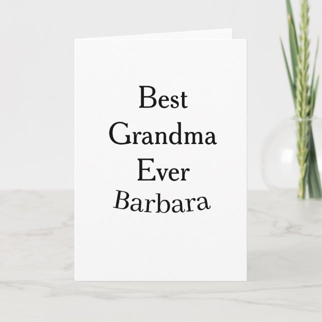 Best Grandma ever name date simple mothers day min Kort (Framsida)