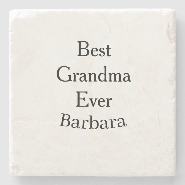 Best Grandma ever name date simple mothers day min Stenunderlägg (Framsidan)