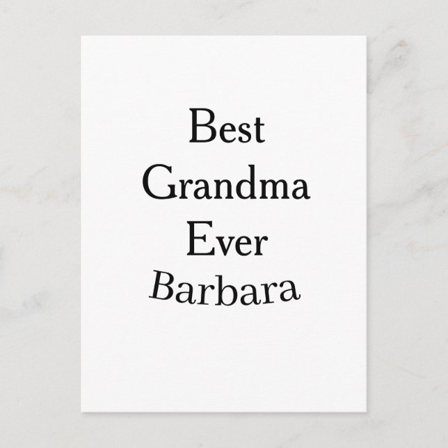 Best Grandma ever name date simple mothers day min Vykort (Framsida)