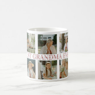 Best Grandma Ever Photo Collage – Gift with Hearts Kaffemugg