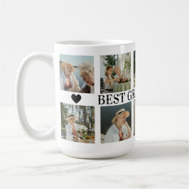 Best Grandma Ever Photo Collage – Gift with Hearts Kaffemugg