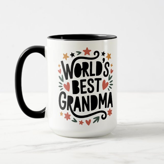 Best Grandma Ever | Photo Grandparents Day Mugg (Vänster)