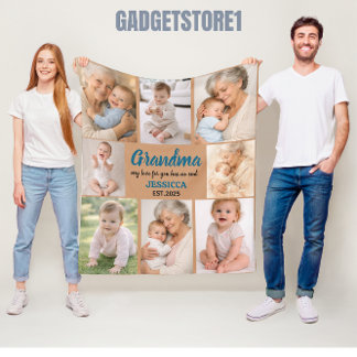 Best Grandma Ever Photo | Personalized Grandparent Fleecefilt