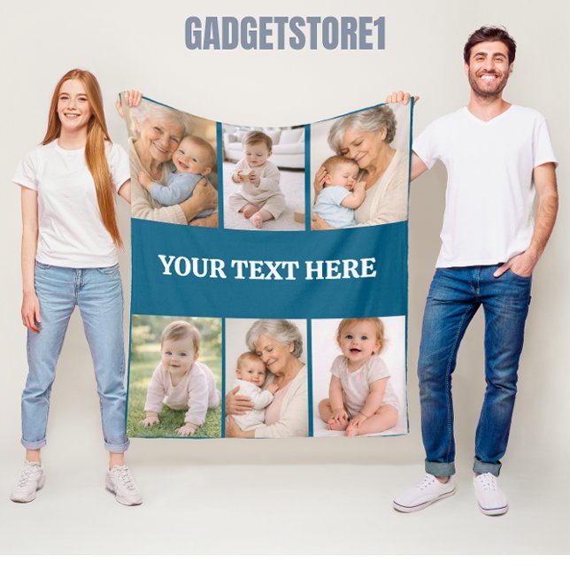 Best Grandma Ever Photo | Personalized Grandparent Fleecefilt (Best Grandma Ever | Happy Grandparents Fleece Blanket
)