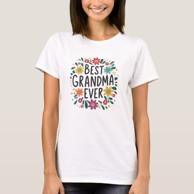 Best grandma ever t shirt (Framsida)