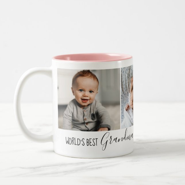 "Best Grandma/Grandpa" Photo Coffee Mugg Gift (Vänster)