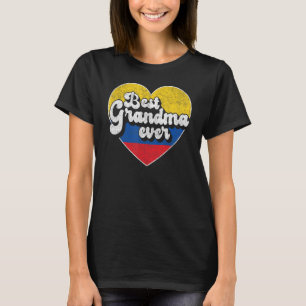 Best Grandma Now Colombia Colombias Flagga Grandma T Shirt