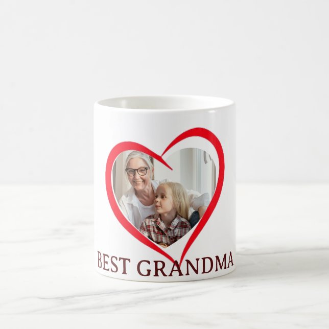 Best Grandma Personalized Own Photo Mug Kaffemugg (Center)