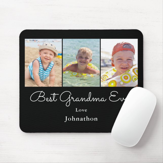 Best Grandma Photo Collage Mousepad Musmatta (Med mus)