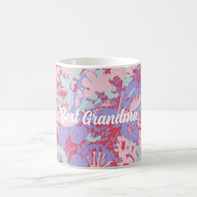 Best Grandma Summer Garden Red and Violet Coffee M Kaffemugg (Center)