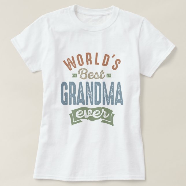Best Grandma Tee Shirt (Design framsida)