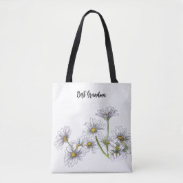 Best Grandma White Daisy Tygkasse