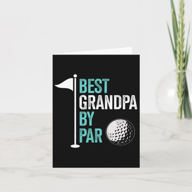 Best Grandpa 3 Funny Fars dag Golf Pappa Golf Lov Kort (Framsida)