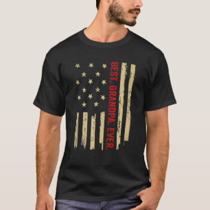Best Grandpa All American Flagga Proud Grandpa Fat T Shirt