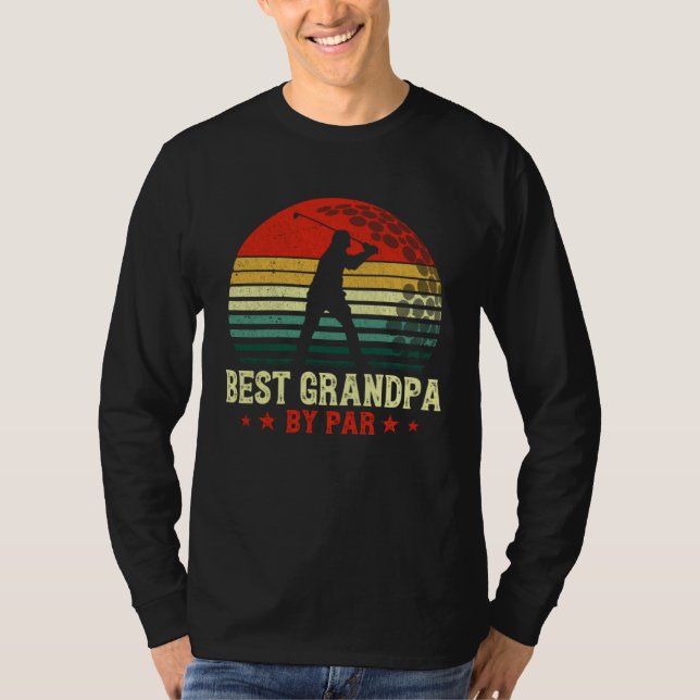 Best Grandpa By Par Daddy Father s Day Golf  Golfe T Shirt (Framsida)