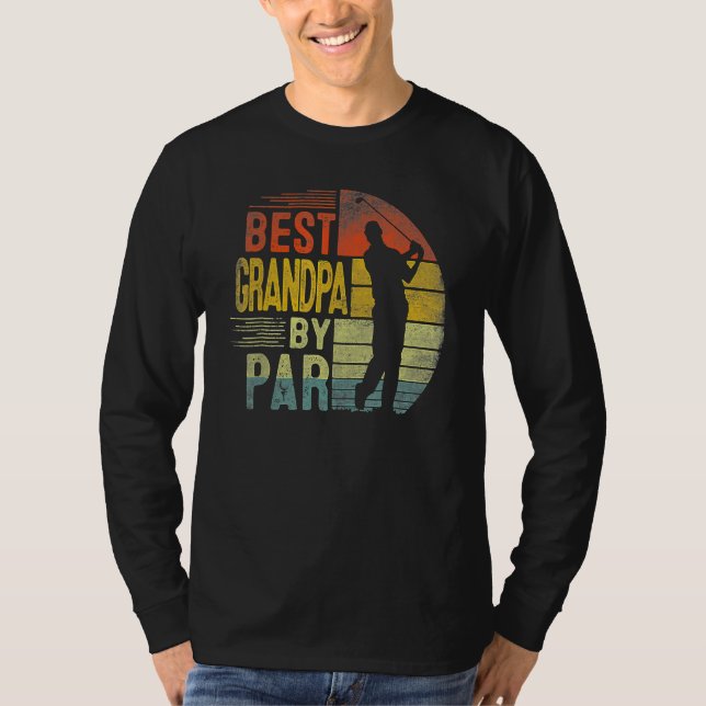 Best Grandpa By Par Daddy Fathers Day  Golf  Golfe T Shirt (Framsida)
