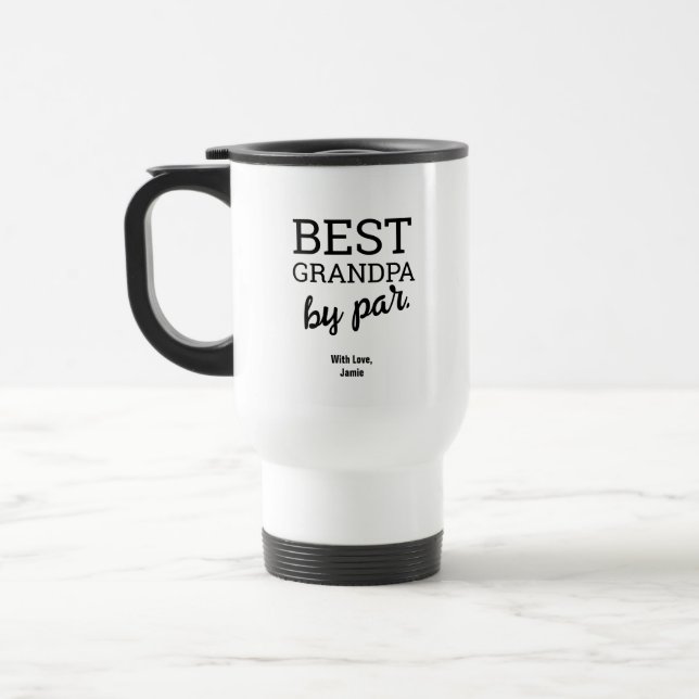 Best Grandpa by par Golf pun Black White Custom  Resemugg (Vänster)
