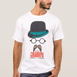 best grandpa chapeau melon moustache lunette papy t shirt