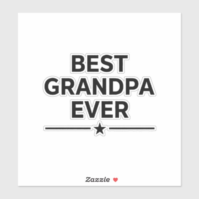 Best grandpa ever  klistermärken (Ark)
