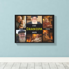 Best Grandpa Ever  – Personalized Photos Canvastryck