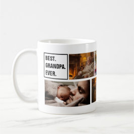 Best Grandpa Ever Photo Collage and Custom Text Kaffemugg