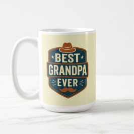 Best grandpa ever retro badge kaffemugg