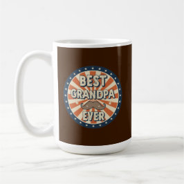 Best grandpa ever retro badge kaffemugg