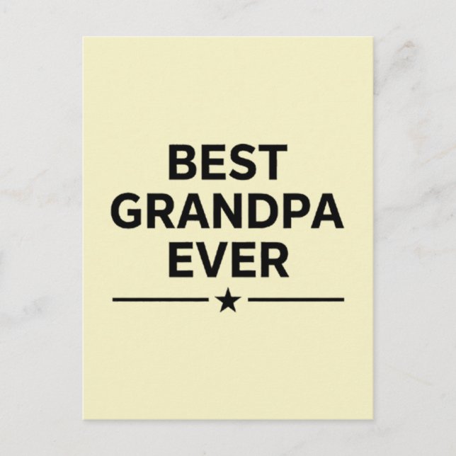 Best grandpa ever  vykort (Framsida)