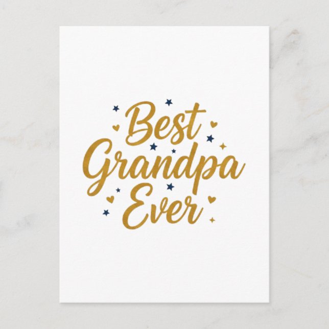 best grandpa ever  vykort (Framsida)