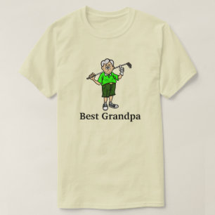 Best Grandpa Grått Hiar Male Golfer T-Shirt