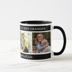 Best Grandpa Lycklig Fars dag 4 Photo Black Mugg