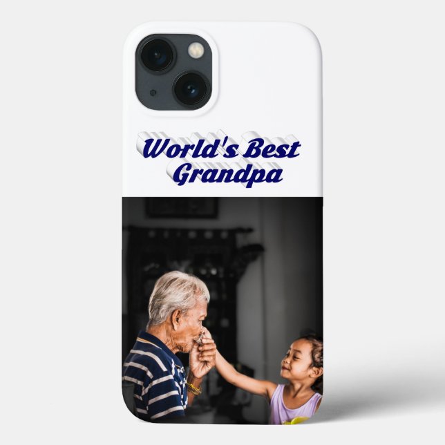 Best Grandpa photo dark blue text (Baksida)