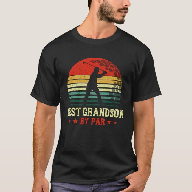 Best Grandson By Par Daddy Father s Day Golf  Golf T Shirt (Framsida)