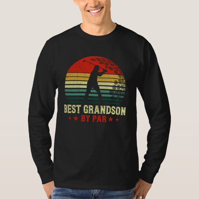 Best Grandson By Par Daddy Father s Day Golf  Golf T Shirt (Framsida)