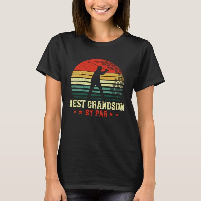 Best Grandson By Par Daddy Father s Day Golf  Golf T Shirt (Framsida)