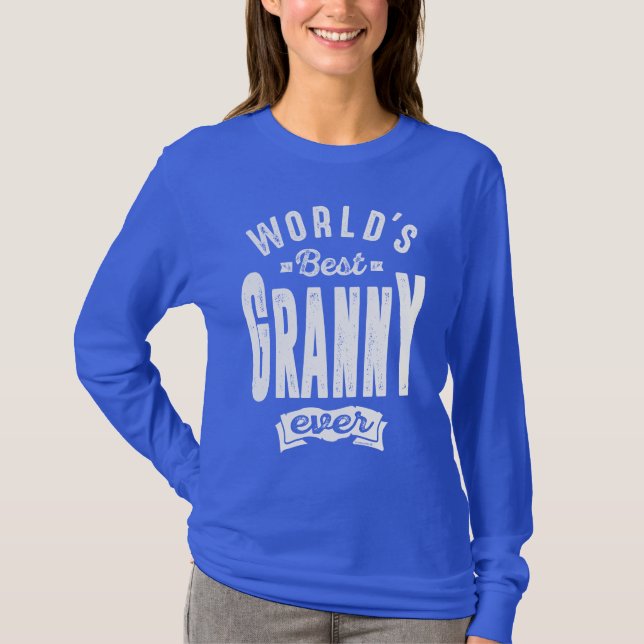 Best Granny Aldrig T Shirt (Framsida)