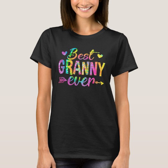 Best Granny Ever Tie Dye Mommy Mom Mama Motheru201 T Shirt (Framsida)