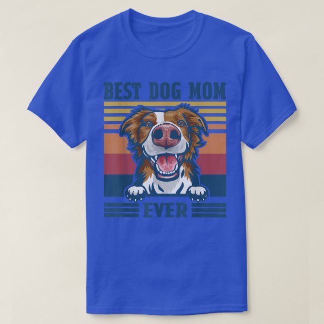 Best Gräns Collie Mamma Alltid Rolig hund Mamma Mo T Shirt (Design framsida)