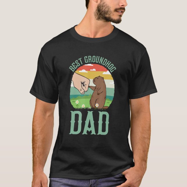 Best Groundhog Dad Ever Early Spring Groundhog Day T Shirt (Framsida)