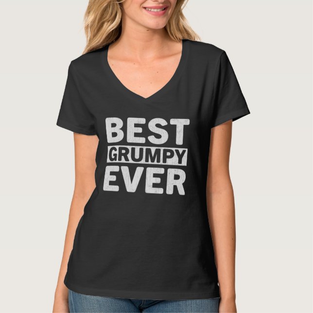 Best Grumpy Ever  Fathers Day Grumpy T Shirt (Framsida)