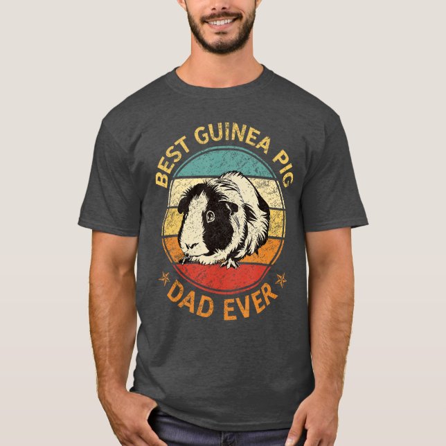 Best Guinea Pig Dad Ever Funny Guinea Pig Daddy Fa T Shirt (Framsida)